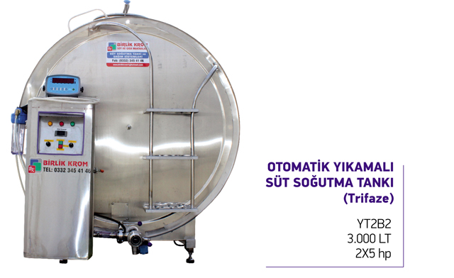 OTOMATİK YIKAMALI SÜT SOĞUTMA TANKI